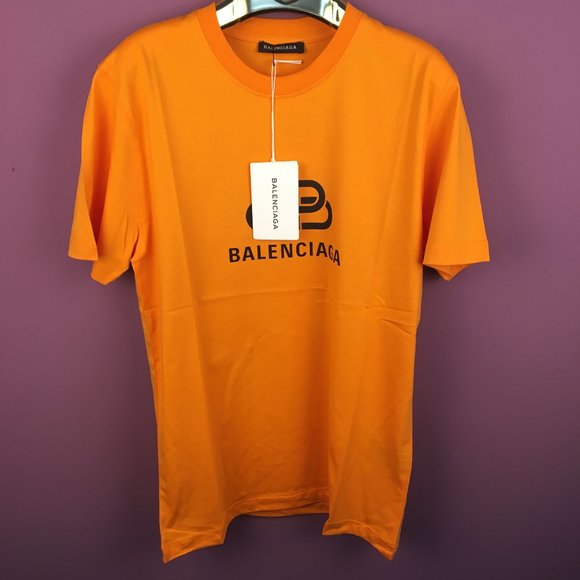 orange balenciaga t shirt